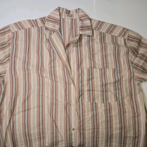 We The Free Free People Poolside Printed Boyfriend Shirt Medium - Picture 1 of 8